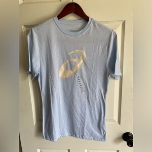 Asics Light Blue Short-Sleeve Tee with White Logo
